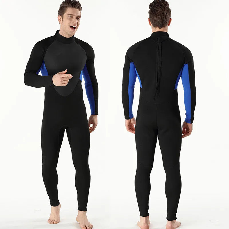 Neoprene Men's Wetsuit 3mm One Piece Diving Suit - Mark Enterprise Global