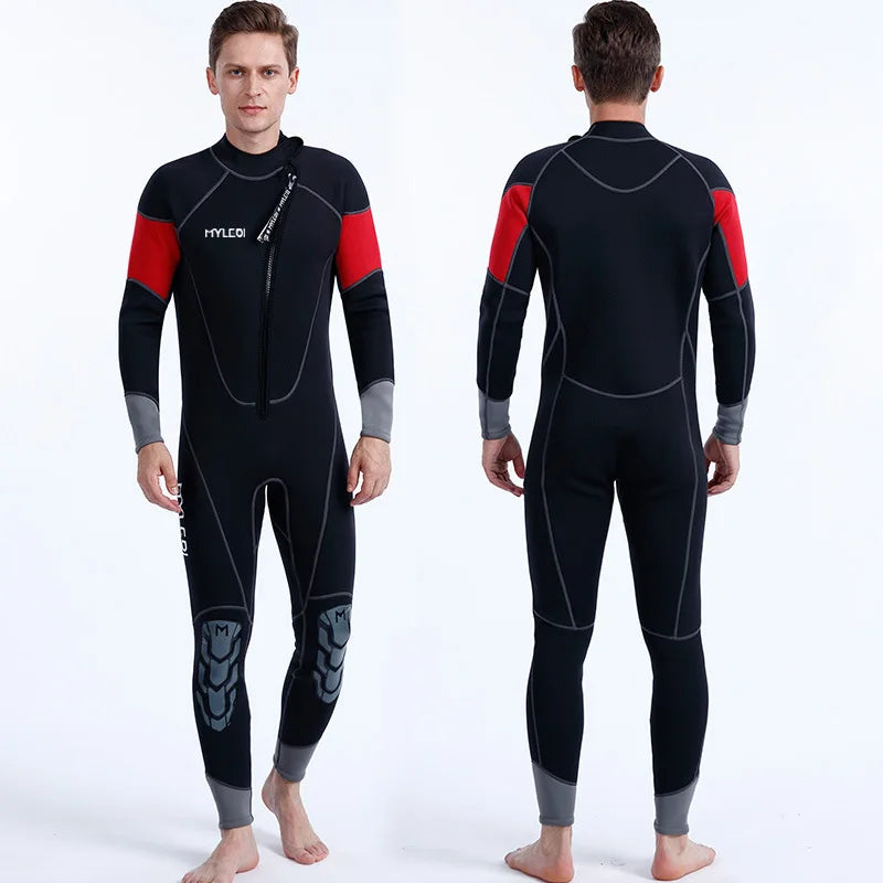 Neoprene Men's Wetsuit 3mm One Piece Diving Suit - Mark Enterprise Global
