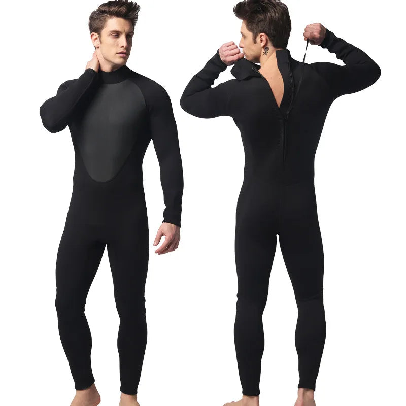 Neoprene Men's Wetsuit 3mm One Piece Diving Suit - Mark Enterprise Global