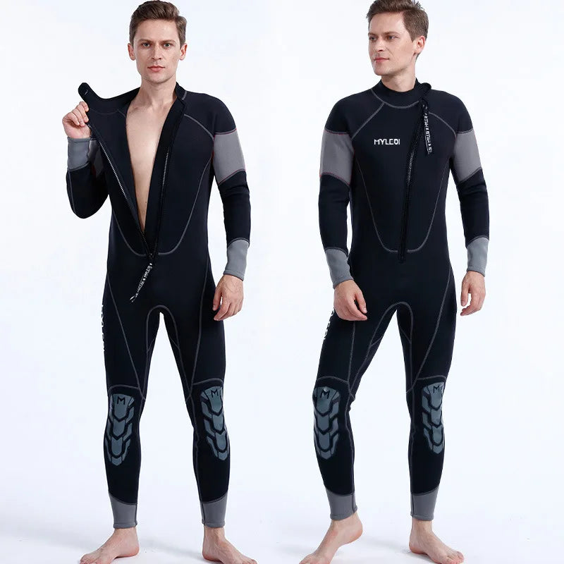Neoprene Men's Wetsuit 3mm One Piece Diving Suit - Mark Enterprise Global
