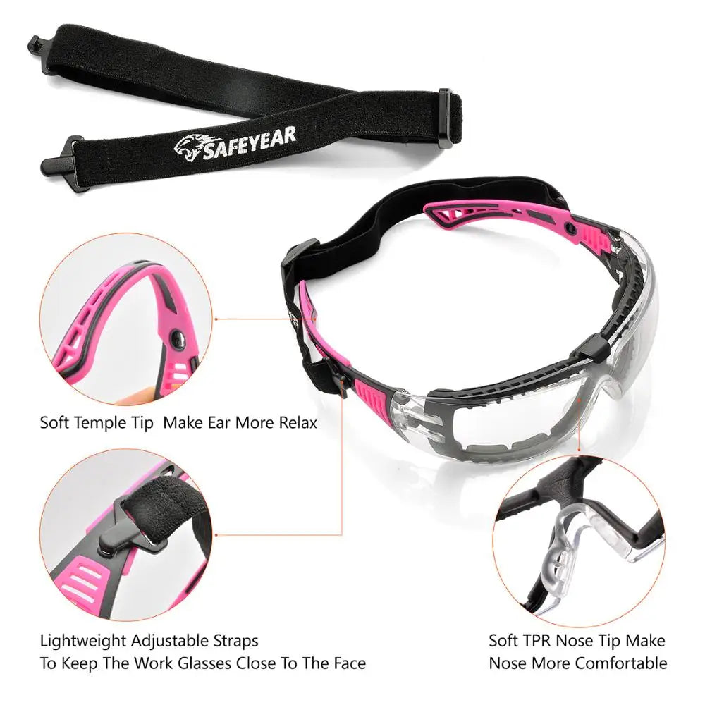 Safety Glasses Anti-Shock Goggles Eyewear Clear For Women&Mens - Mark Enterprise Global