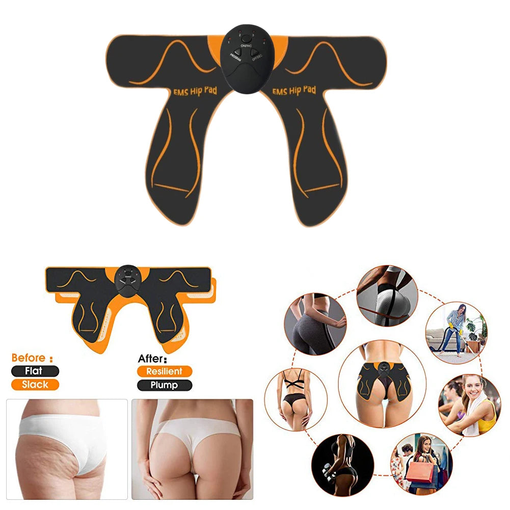 Hip Trainer Multi-functional Electric Vibration Muscle Stimulator Buttocks Toner