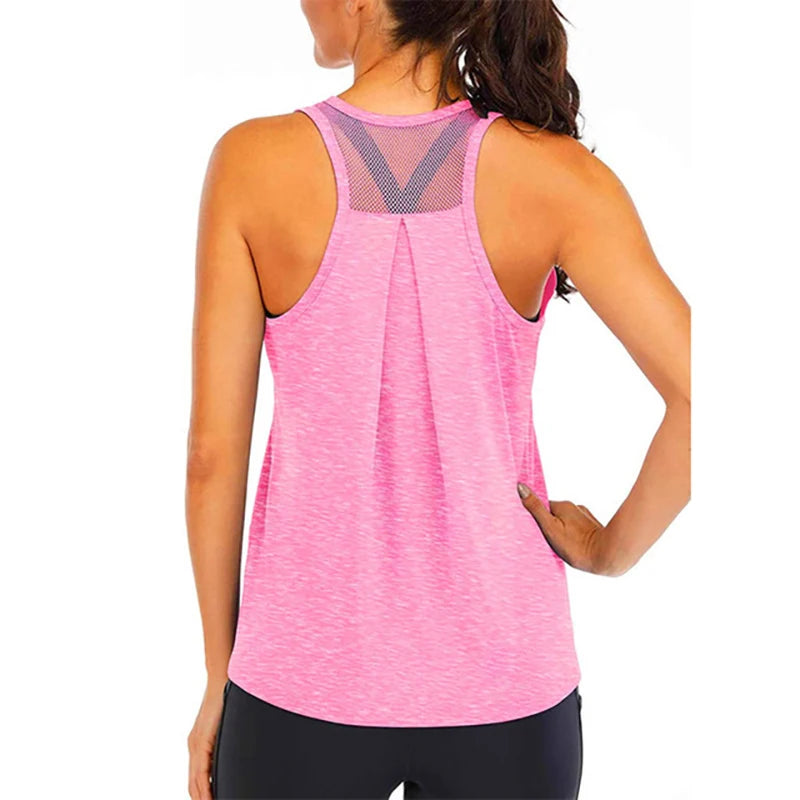 Women Loose Fit Gym Crop Tank - Mark Enterprise Global