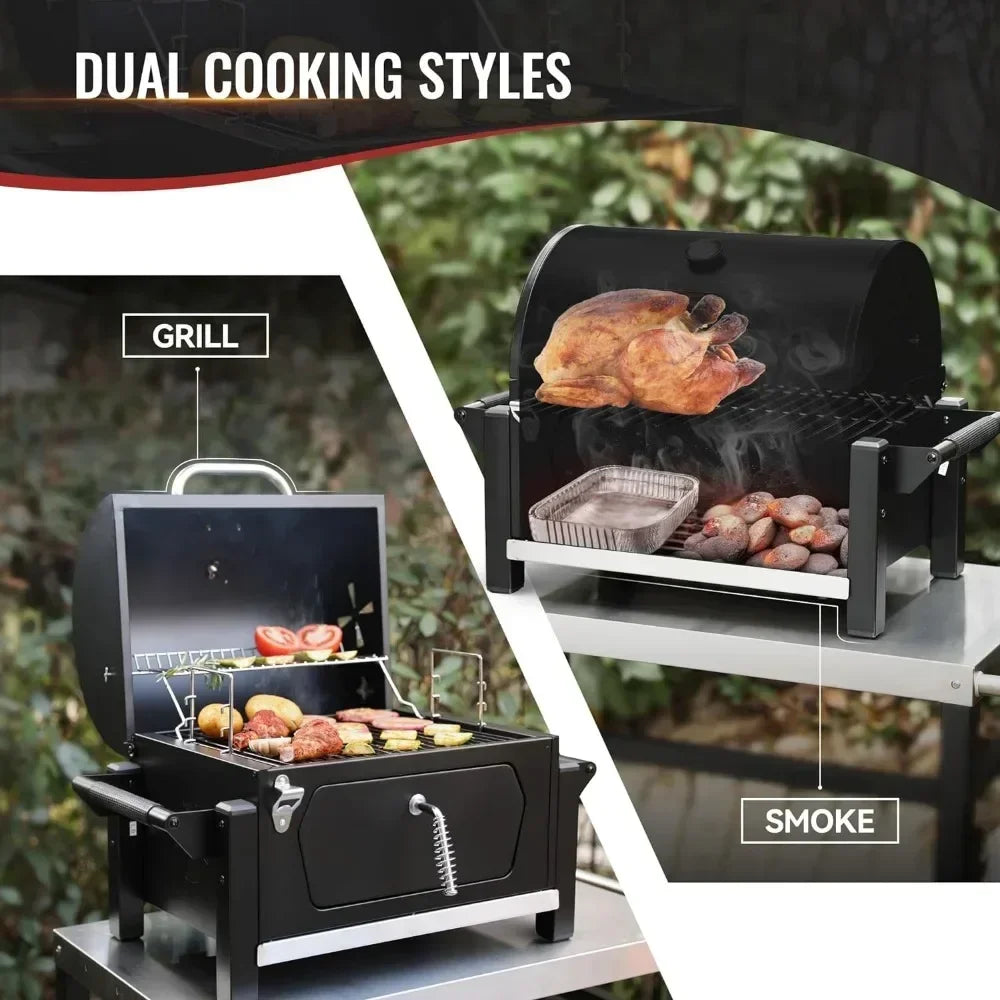 Portable Charcoal Grill,Compact Outdoor Tabletop