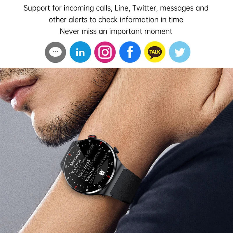 Business Men Bluetooth Waterproof Smartwatch