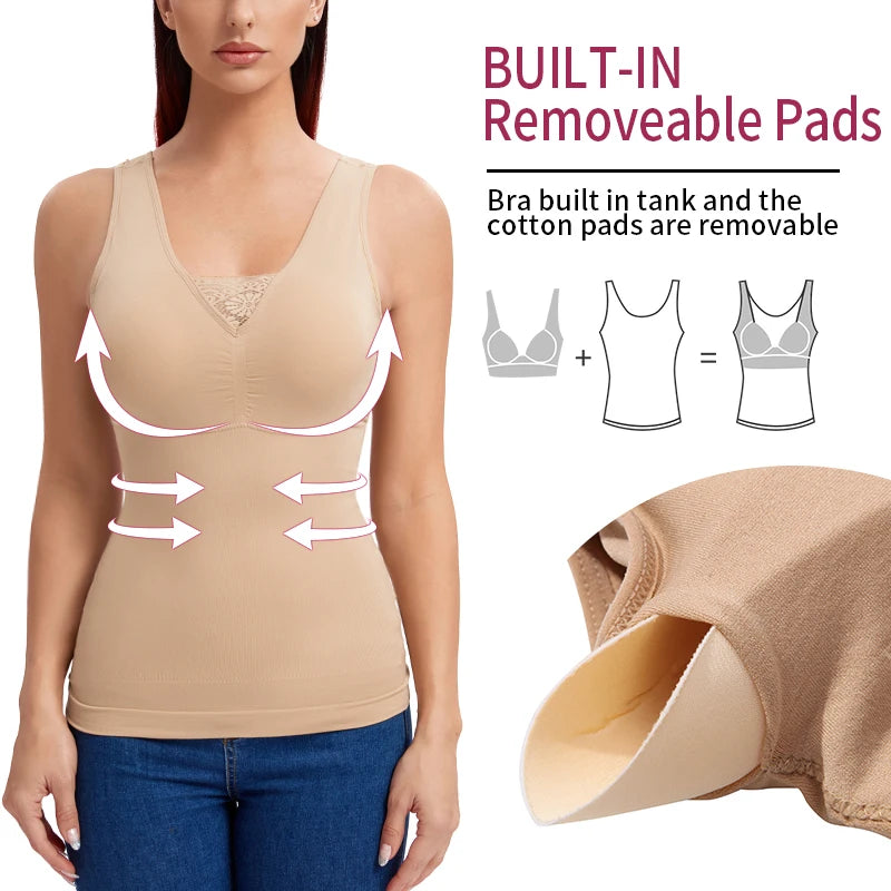 Women’s Shapewearr Tank Tops Body Shaper Slimming Camisole - Mark Enterprise Global
