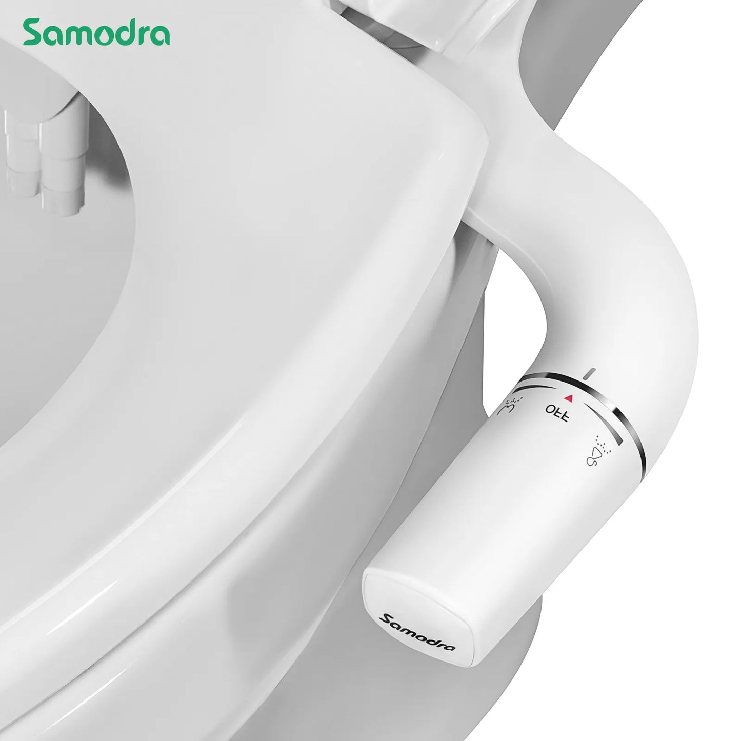 Right/Left Hand Bidet Sprayer Non-Electric Dual Nozzle Bidet Toilet Seat