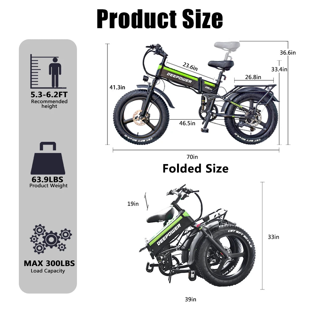 2000W Adults Electric Bike Bicycle 48V 25AH - Mark Enterprise Global