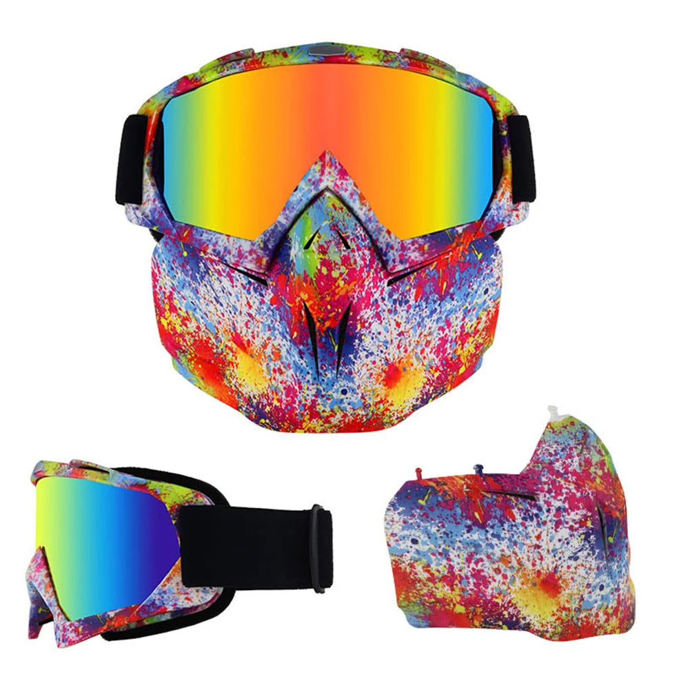 Skiing Sunglasses with Removable Face Mask - Mark Enterprise Global
