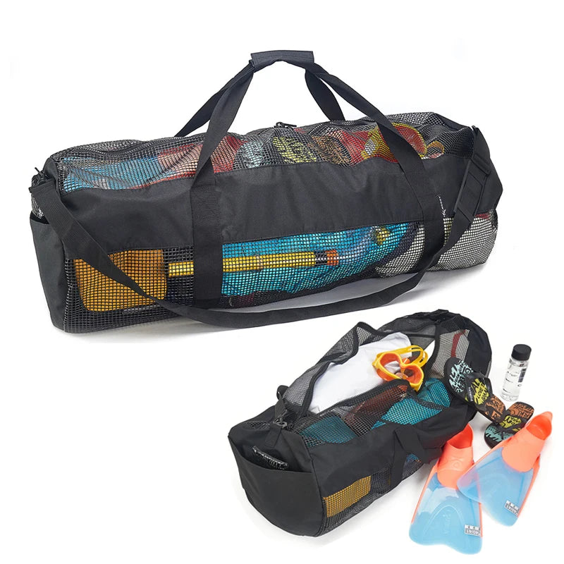 Nylon Large Capacity Mesh Duffle Gear Bag for Scuba Diving Snorkeling Equipment - Mark Enterprise Global