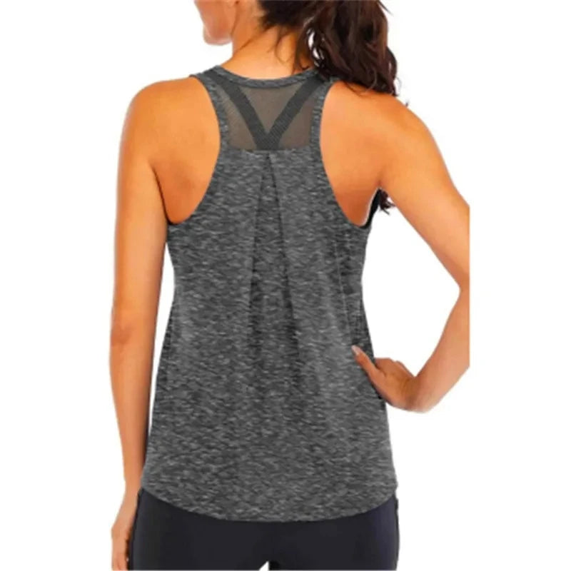 Women Loose Fit Gym Crop Tank - Mark Enterprise Global
