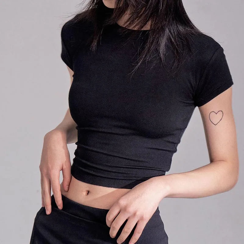 Crop Tops Women T-shirts Short Sleeve - Mark Enterprise Global