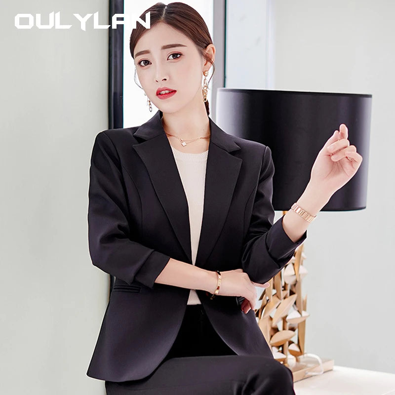 Women's Blazer Long Sleeve Pockets