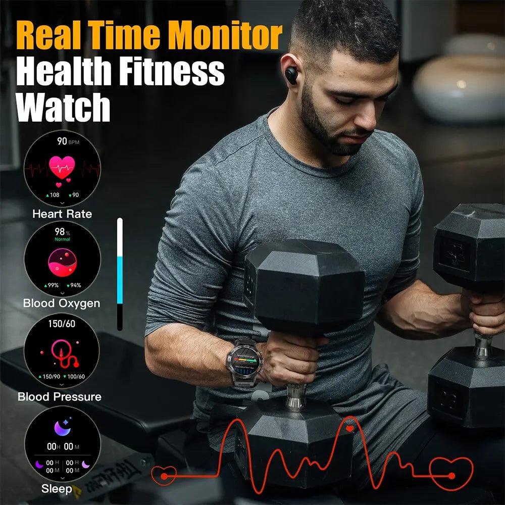 1.39" Bluetooth Smart Watch Men for Android IOS