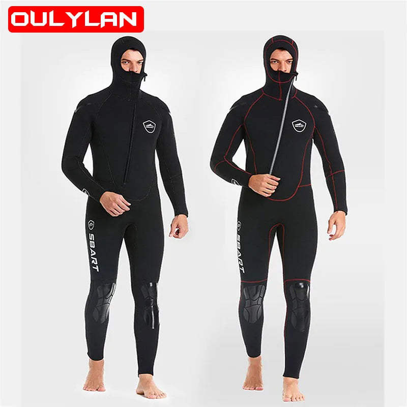 5MM Neoprene Wetsuit Hooded Knee Pads Diving Suit - Mark Enterprise Global
