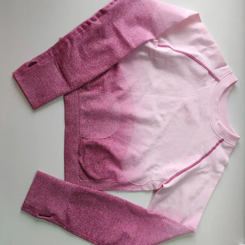 Women Seamless Long Sleeve Crop Top