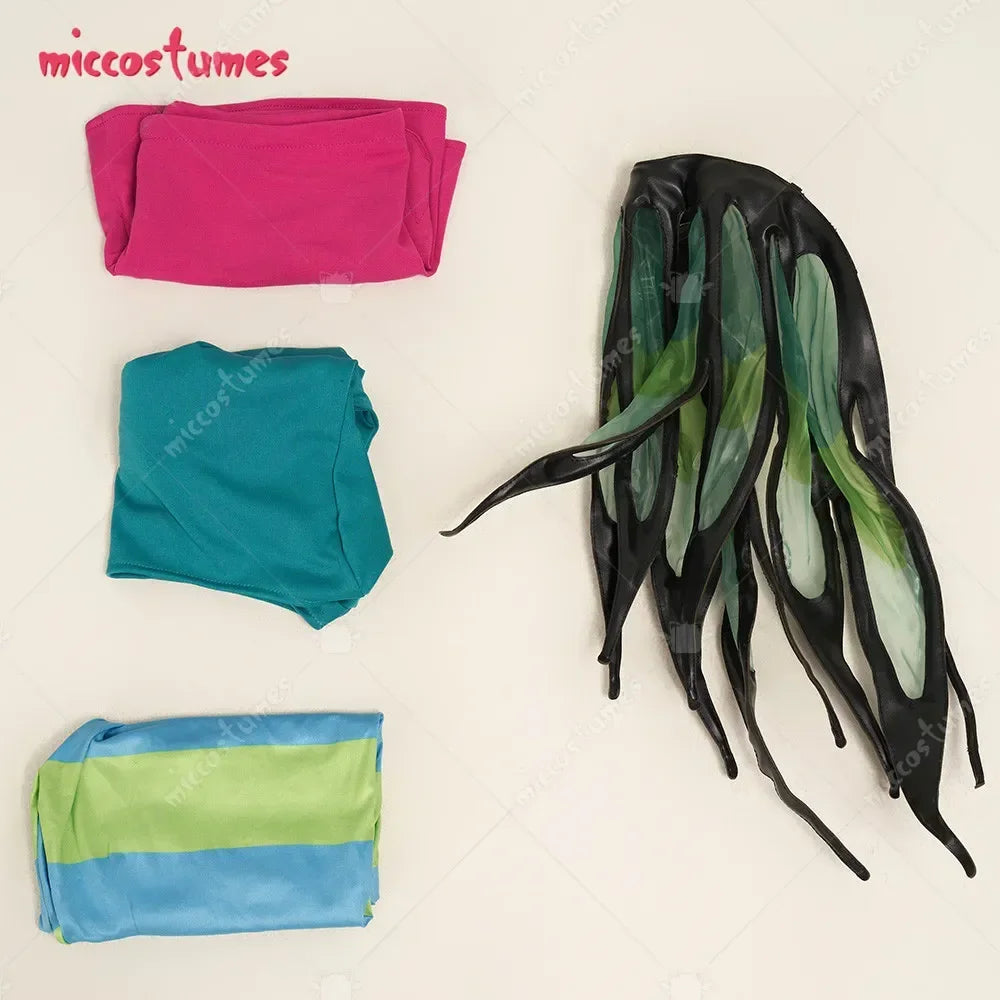 womans Cosplay Costume Crop Top and Skirt with Leggings and Wings - Mark Enterprise Global
