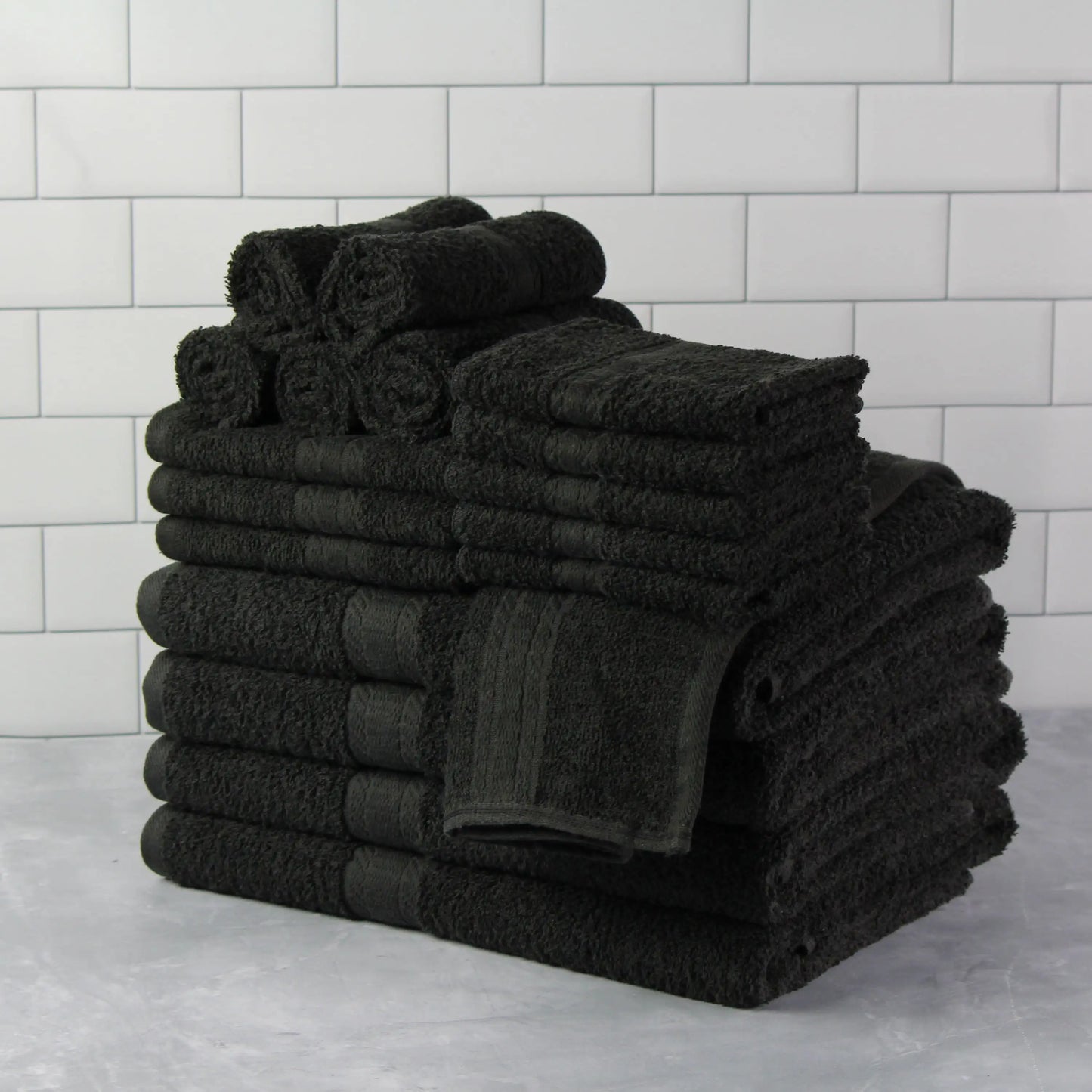 Solid 18-Piece Bath Towel Set - Mark Enterprise Global