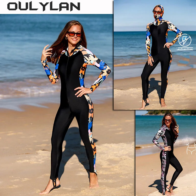 Women's Snorkeling Swimsuit One Piece Swimsuit Front Zipper - Mark Enterprise Global