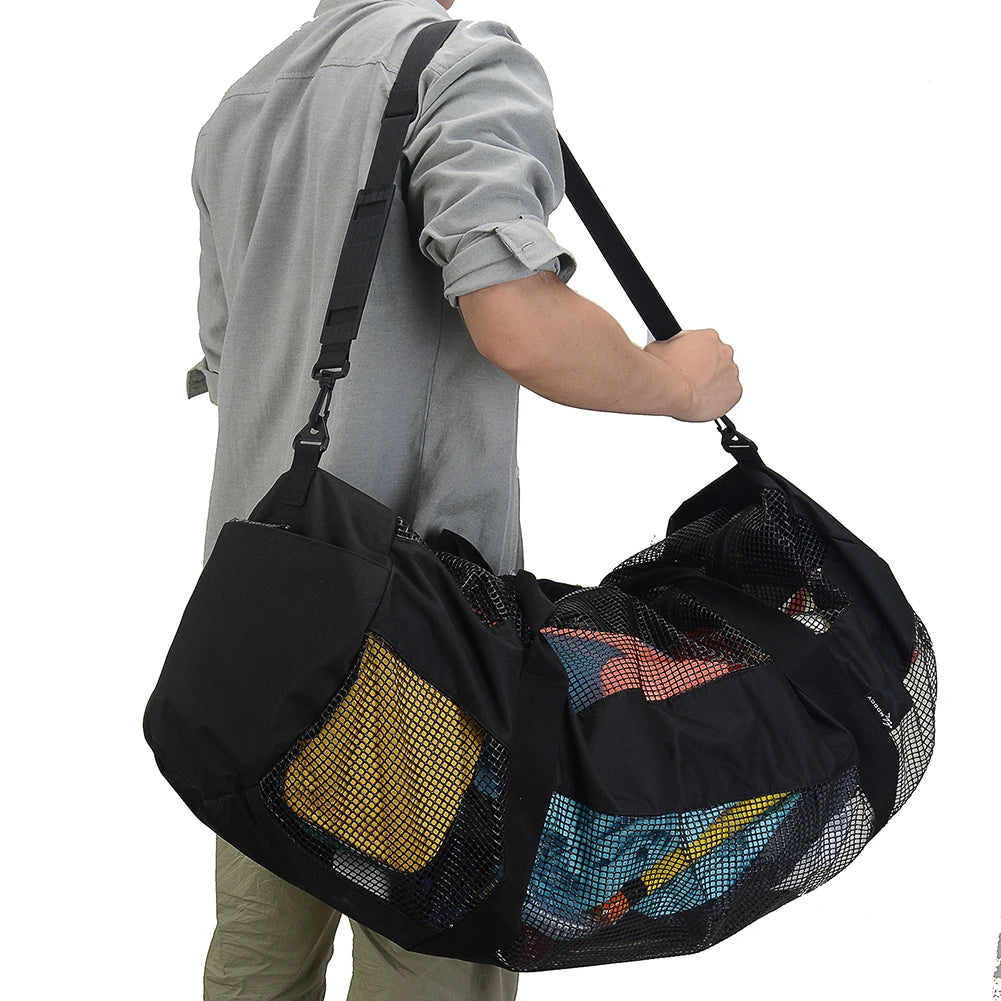 Nylon Large Capacity Mesh Duffle Gear Bag for Scuba Diving Snorkeling Equipment - Mark Enterprise Global