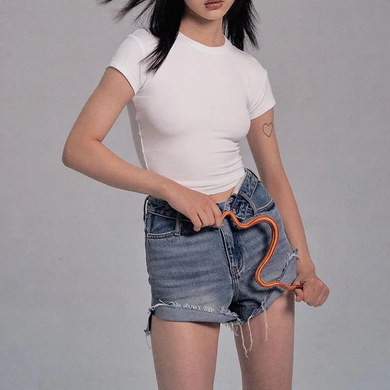 Crop Tops Women T-shirts Short Sleeve - Mark Enterprise Global