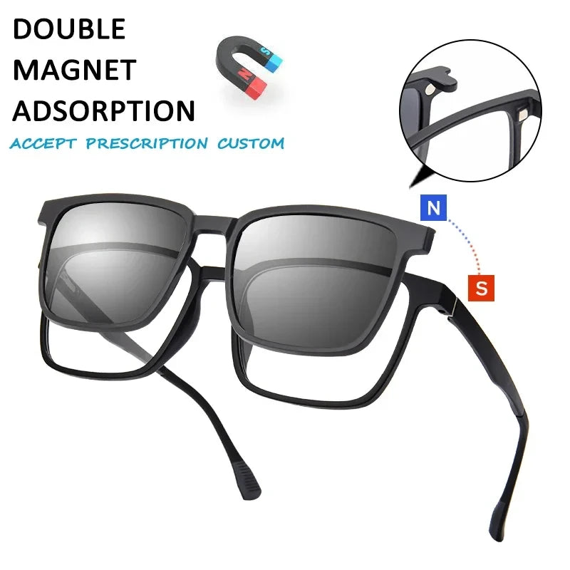 Flip-up Magnetic Clip-on Prescription Glasses Men Women - Mark Enterprise Global