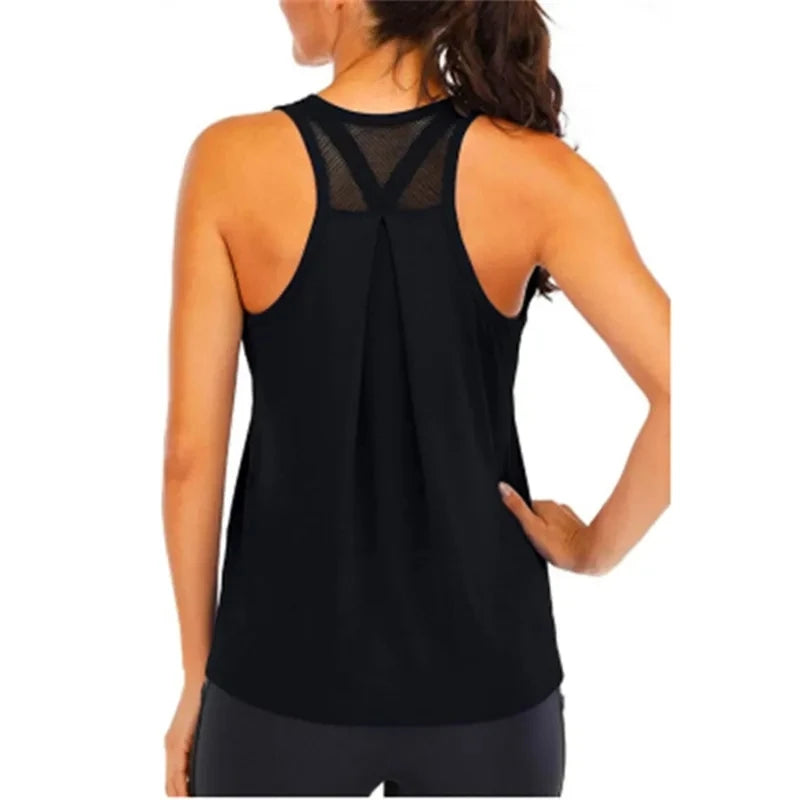 Women Loose Fit Gym Crop Tank - Mark Enterprise Global