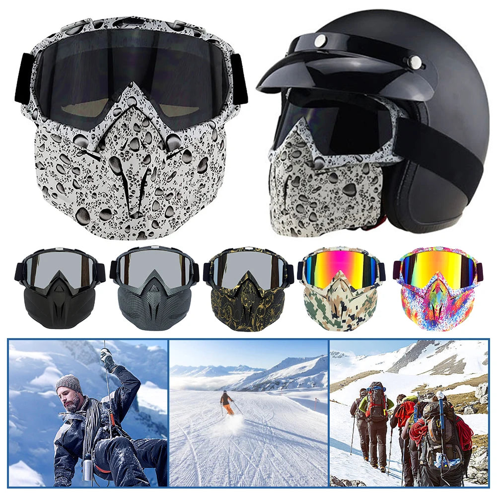 Skiing Sunglasses with Removable Face Mask - Mark Enterprise Global