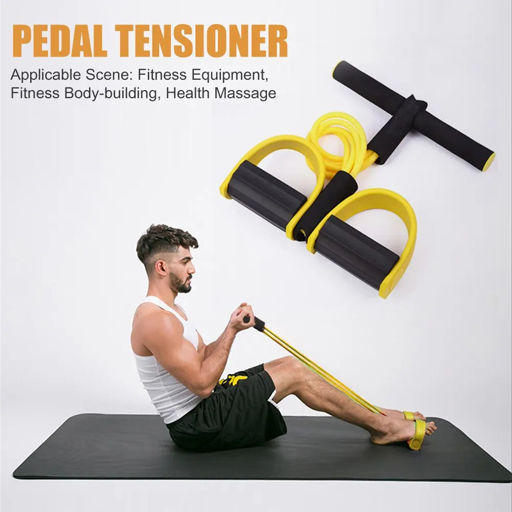 Multi Function Tension Rope Bands Home Resistance Bands 4 Tube Elastic Pedal Puller