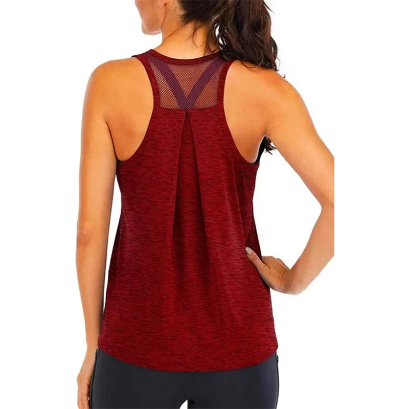 Women Loose Fit Gym Crop Tank - Mark Enterprise Global