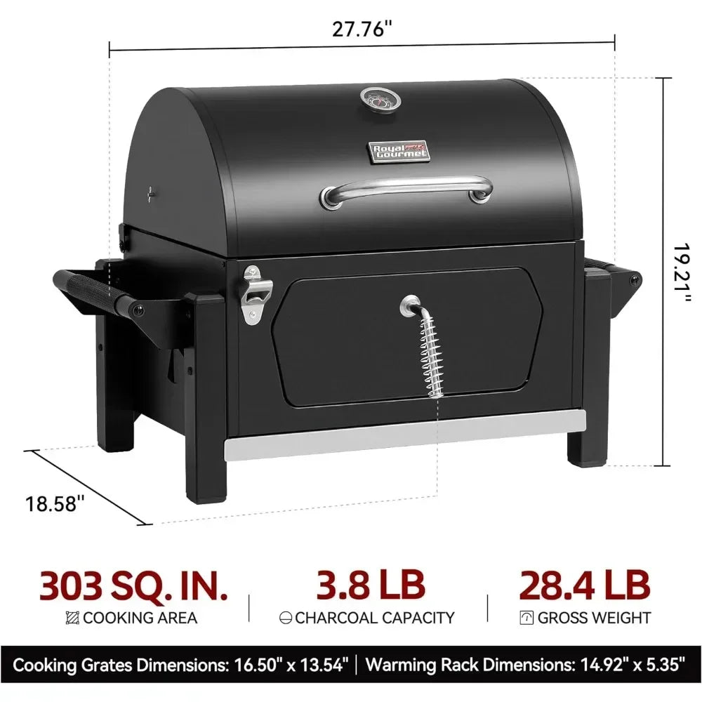 Portable Charcoal Grill,Compact Outdoor Tabletop
