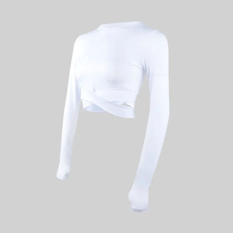 Long Sleeve Yoga Crop Top T-shirts - Mark Enterprise Global