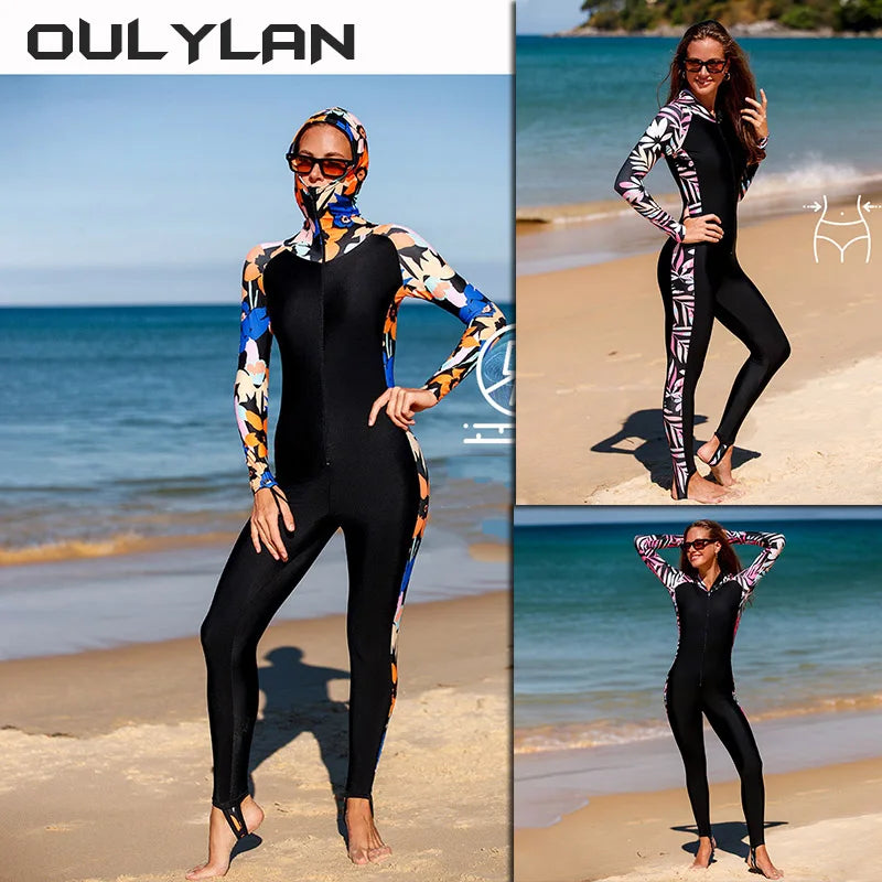 Women's Snorkeling Swimsuit One Piece Swimsuit Front Zipper - Mark Enterprise Global