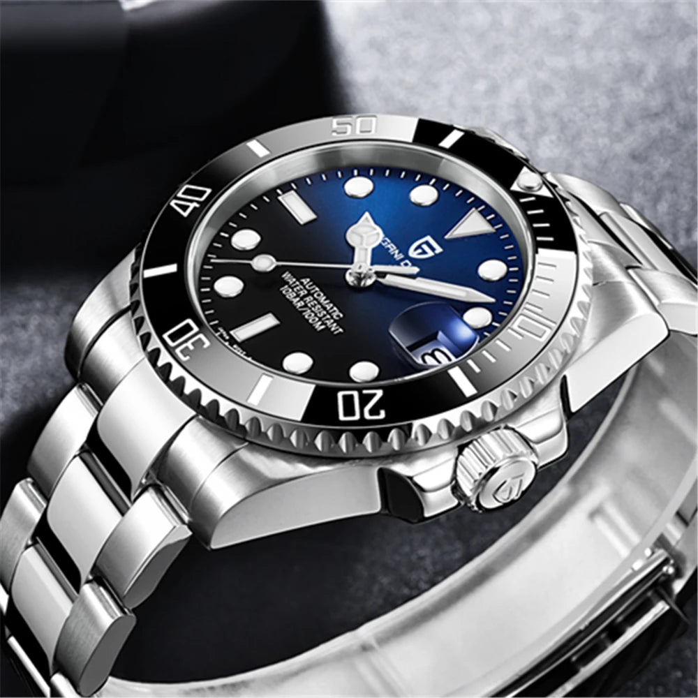 Luxury Men's Wristwatch Stainless Steel Automatic Mechanical