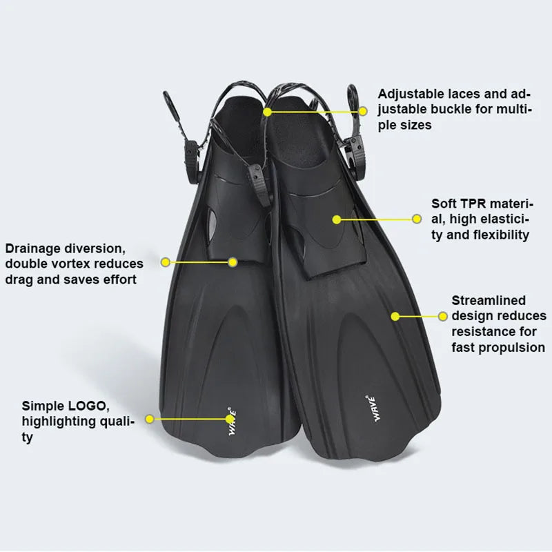 Adjustable  Adult  Foot Swimming Flippers Fins - Mark Enterprise Global 		