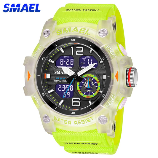 Sports Dual Display Watch For Men  Waterproof