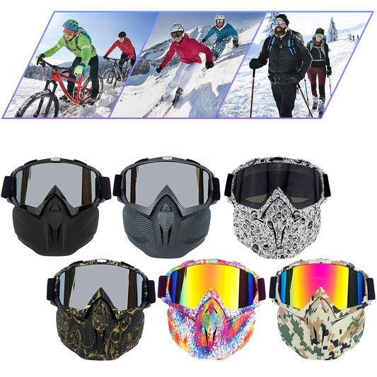Skiing Sunglasses with Removable Face Mask - Mark Enterprise Global 		